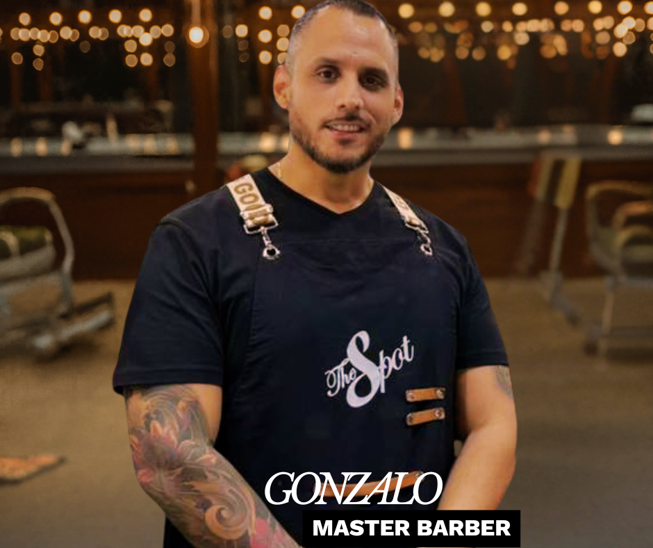 Gonzalo The Barber performing a precision fade at The Spot Barbershop in Aventura Town Center Shops near Aventura Mall